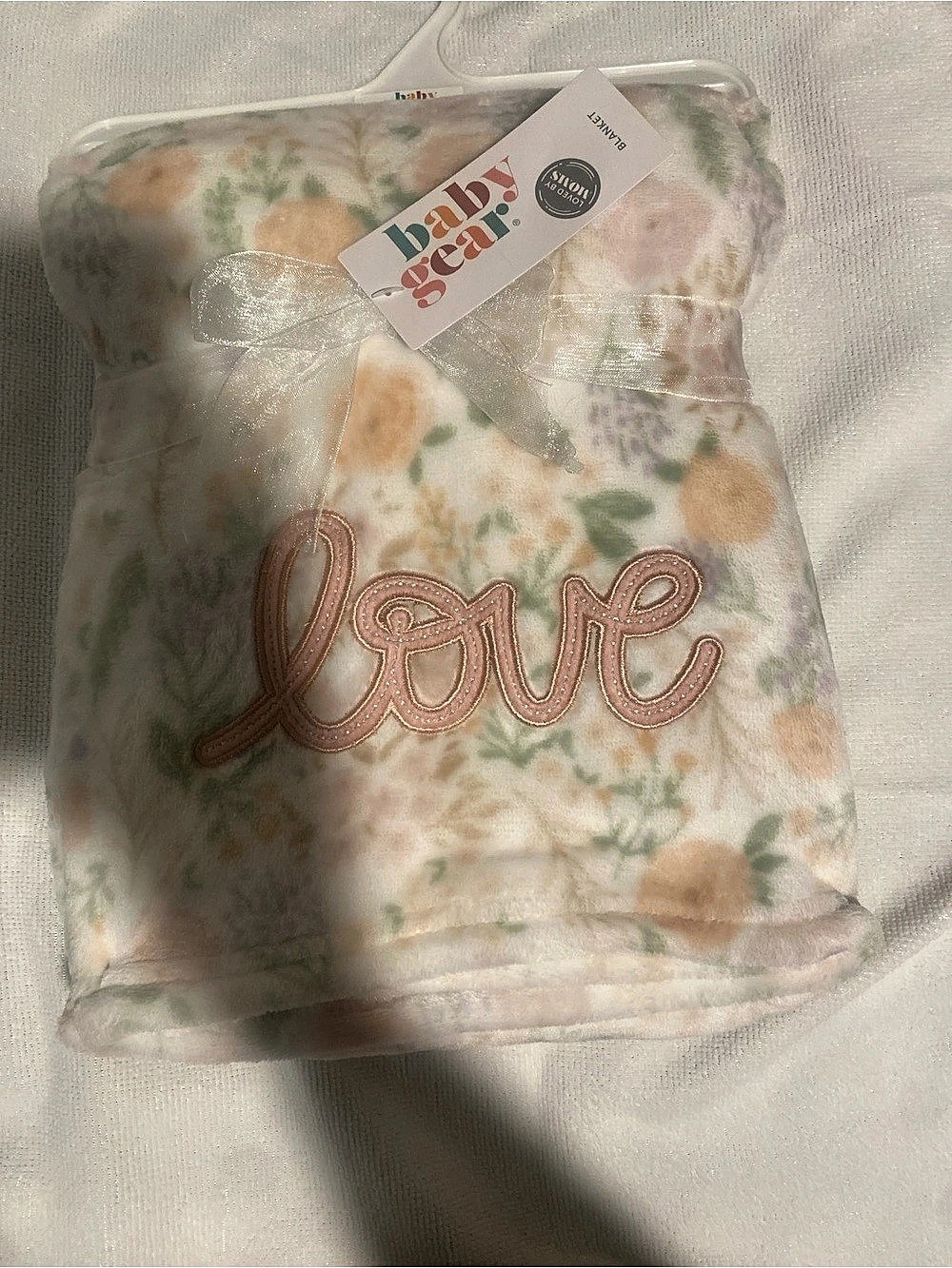 The Children's Place Floral Pink & Green Blanket NWT